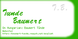 tunde baumert business card